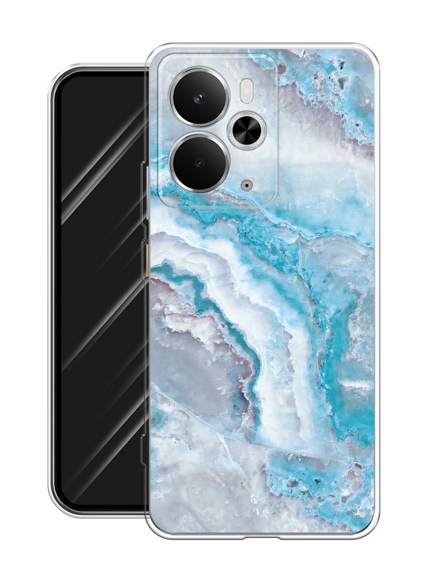 Чехол на Realme 14 5G / Реалми 14 5G с принтом "Нежно-голубой мрамор" — фото 1
