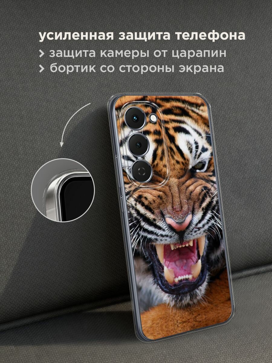 Чехол на Tecno Spark 40 Pro+ / Текно Спарк 40 Про+ с принтом "Тигр" — фото 1