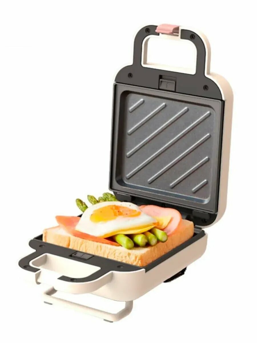 Сэндвичница Liven C-2Q, зеленая, 700-750Вт, антипригарное покрытие, отсек для шнура