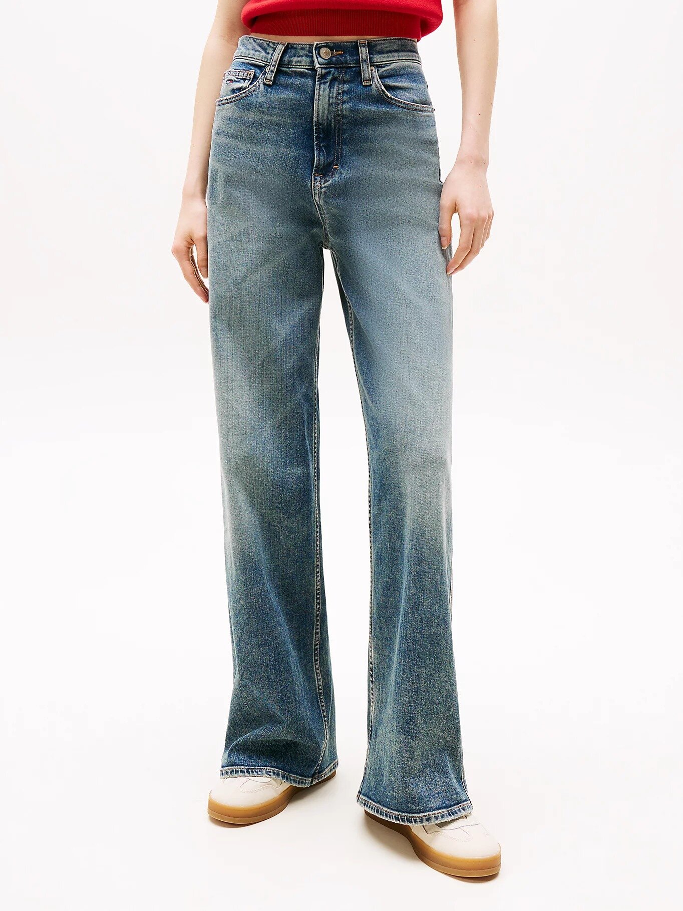 Джинсы широкие Tommy Jeans Claire, размер 31/30 JEAN, синий