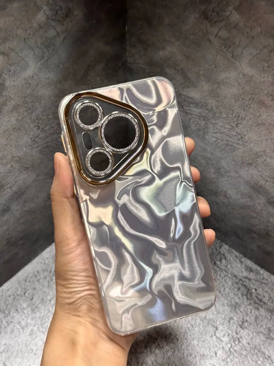 Чехол О'Кейси "Pearl", для Huawei Pura 70, защита камеры, накладка, перламутровый