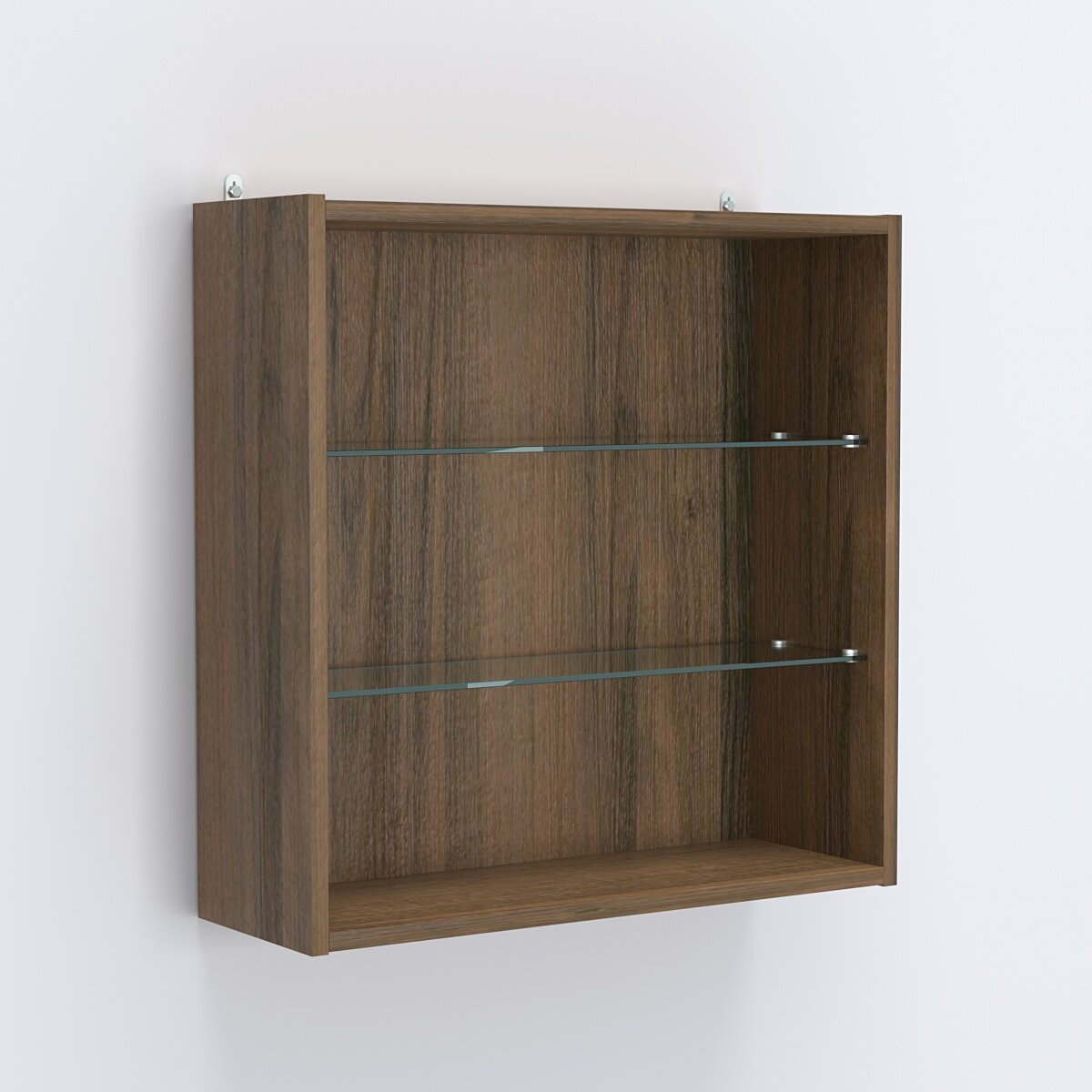 Витрина настенная №201-1Г с двумя полками, Орех