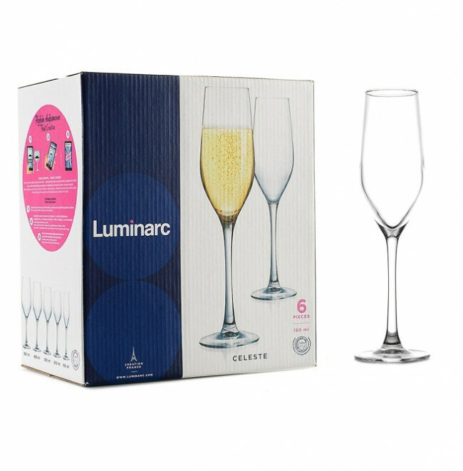 Бокал для шампанского LUMINARC "селест" L5829 160мл 6шт 6х4