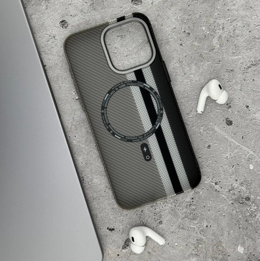 Чехол, для iPhone 16 Pro MAX, карбоновый, Classic, Free Air, — фото 1