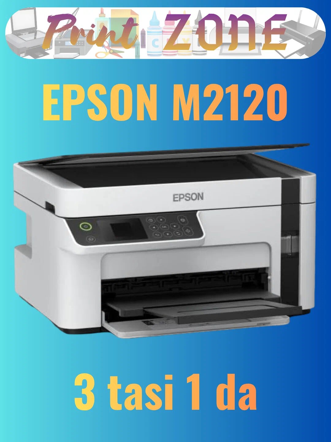Epson M2120 — МФУ (принтер/сканер/копир), ч/б, Wi-Fi, EcoTank