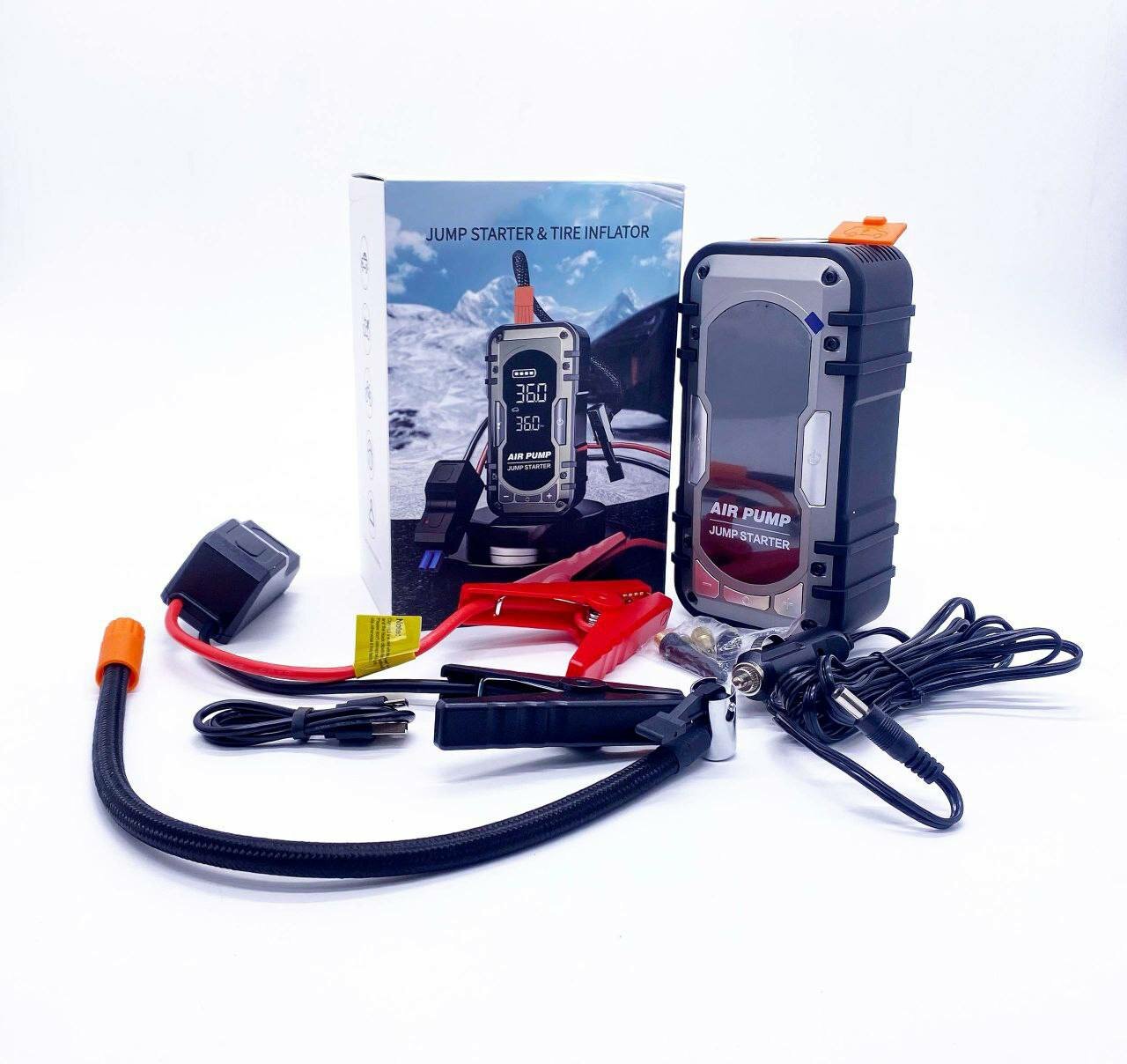 AIO Computer Inflatable MD-1231 – Автомобильный компрессор с Powerbank — фото 1