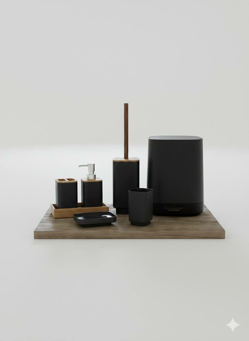 Набор аксессуаров для ванной комнаты элегантный и современный вид! — фото 1