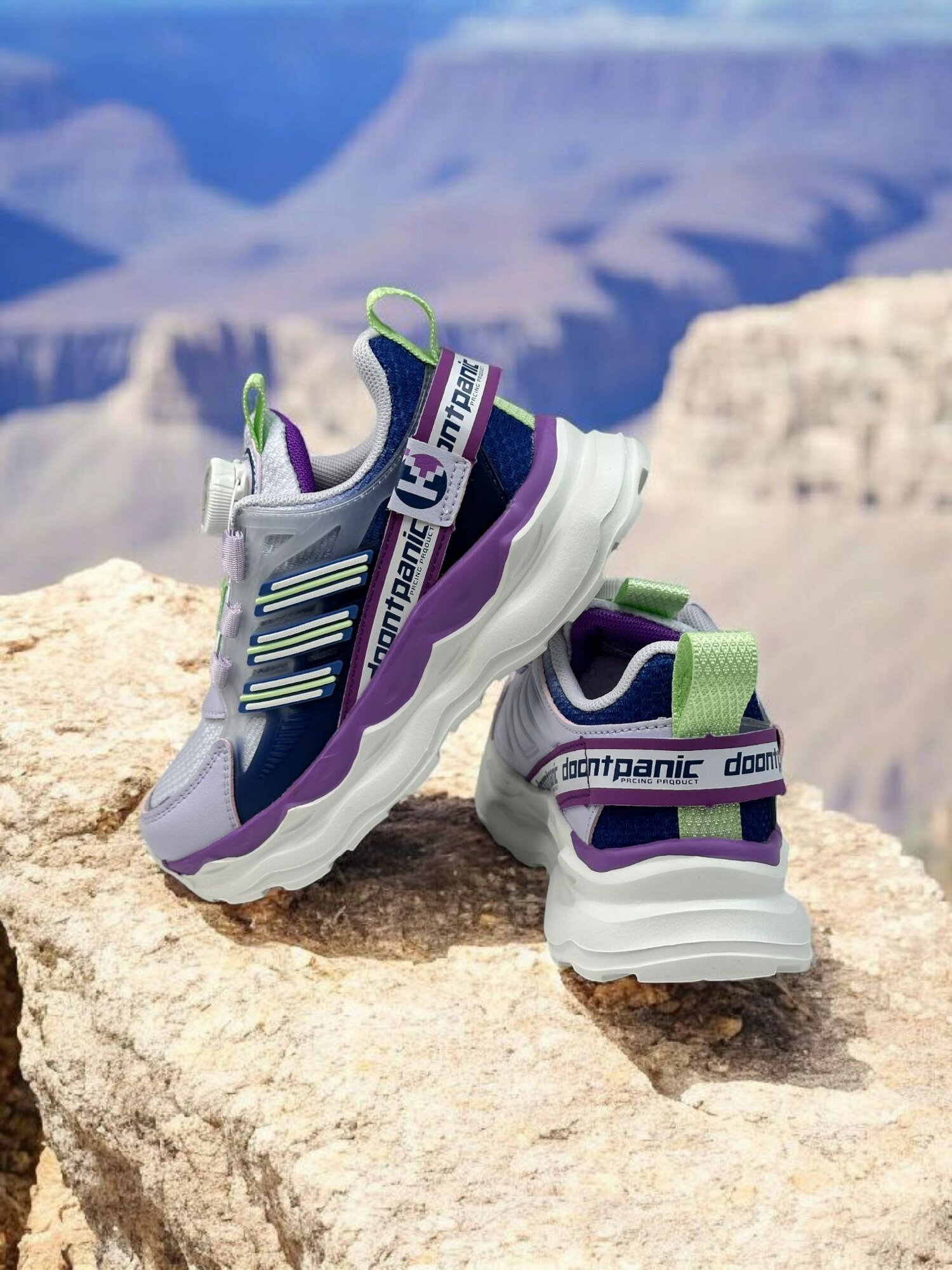 Кеды, размер 36, синий, белый, фиолетовый — фото 1