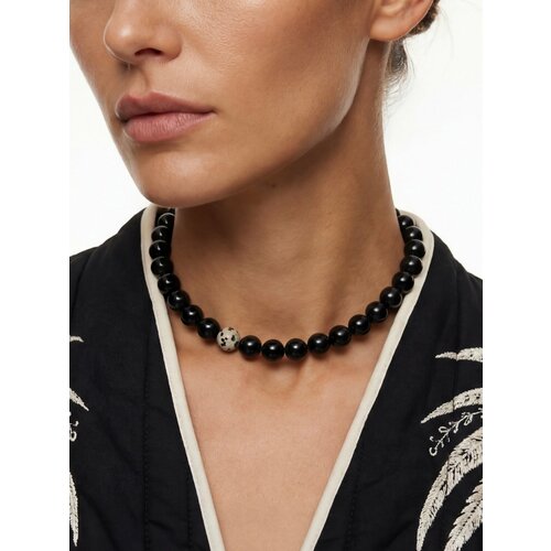 фото Колье lu jewel, оникс, длина 38 см, черный