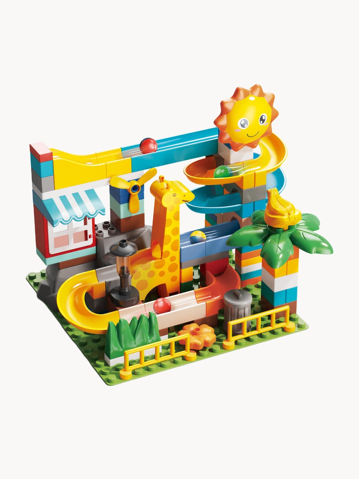 Конструктор для малышей из крупных блоков Жираф 100 элементов