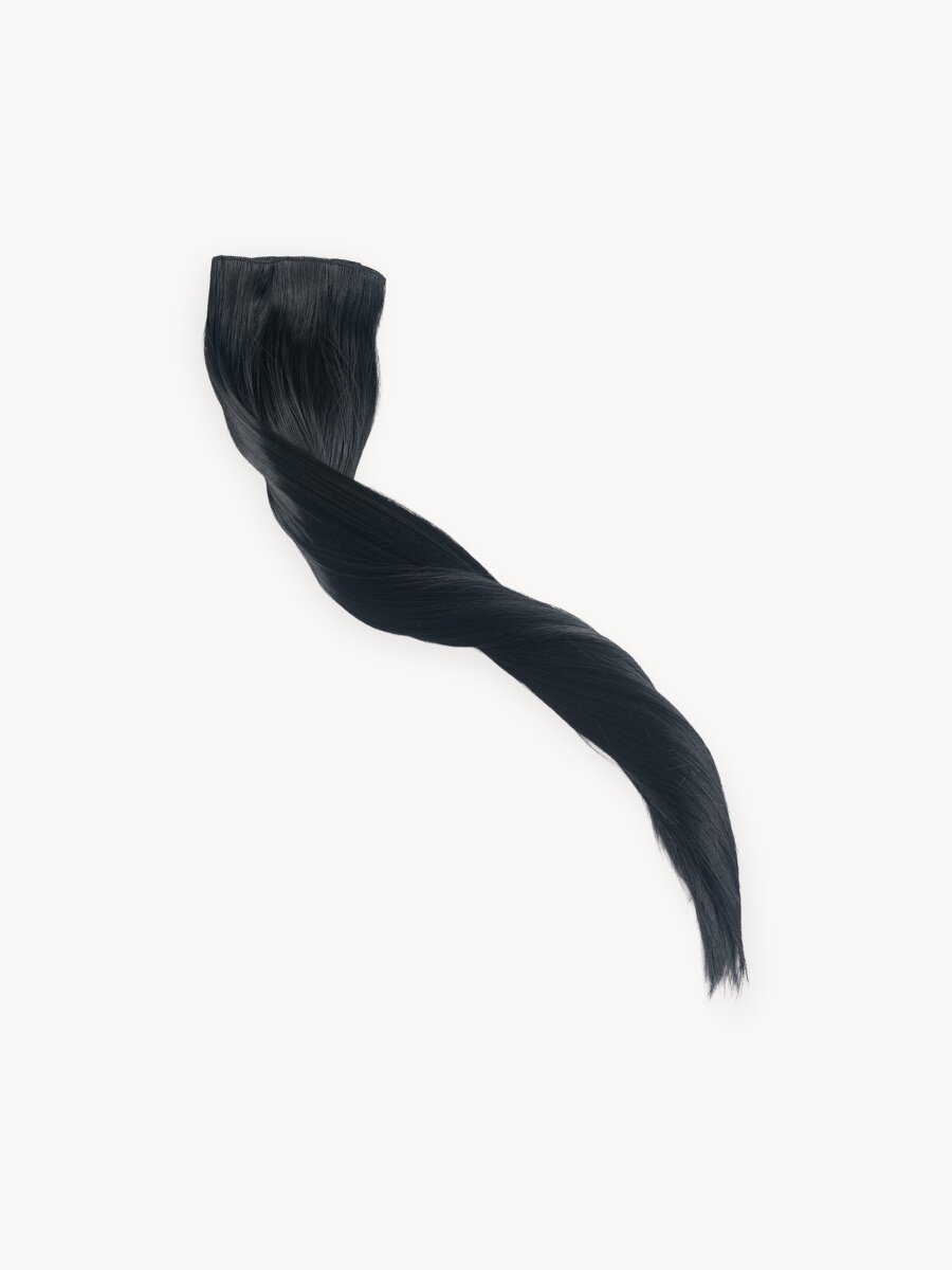 Накладные волосы на заколках 7 прядей 55 см, чёрные — пряди для удлинения и объёма, бренд Цветные решения