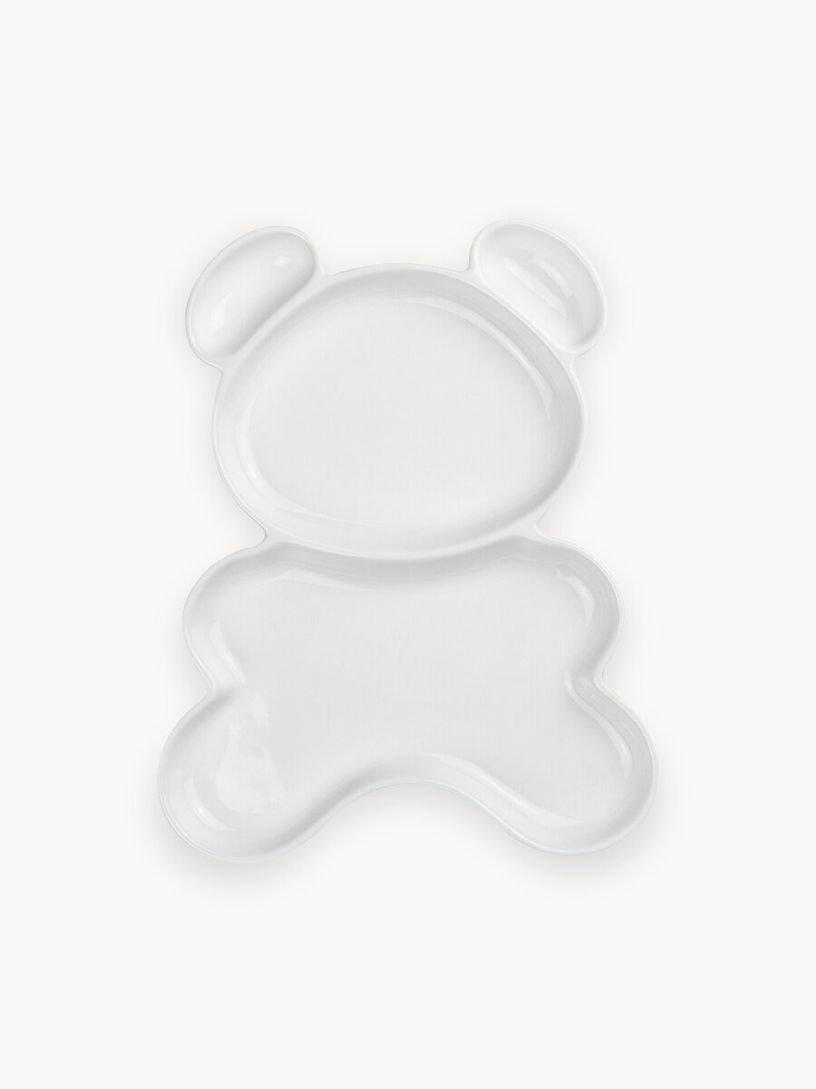 Блюдо - менажница фарфоровая Elan Gallery Медвежонок 4 секции