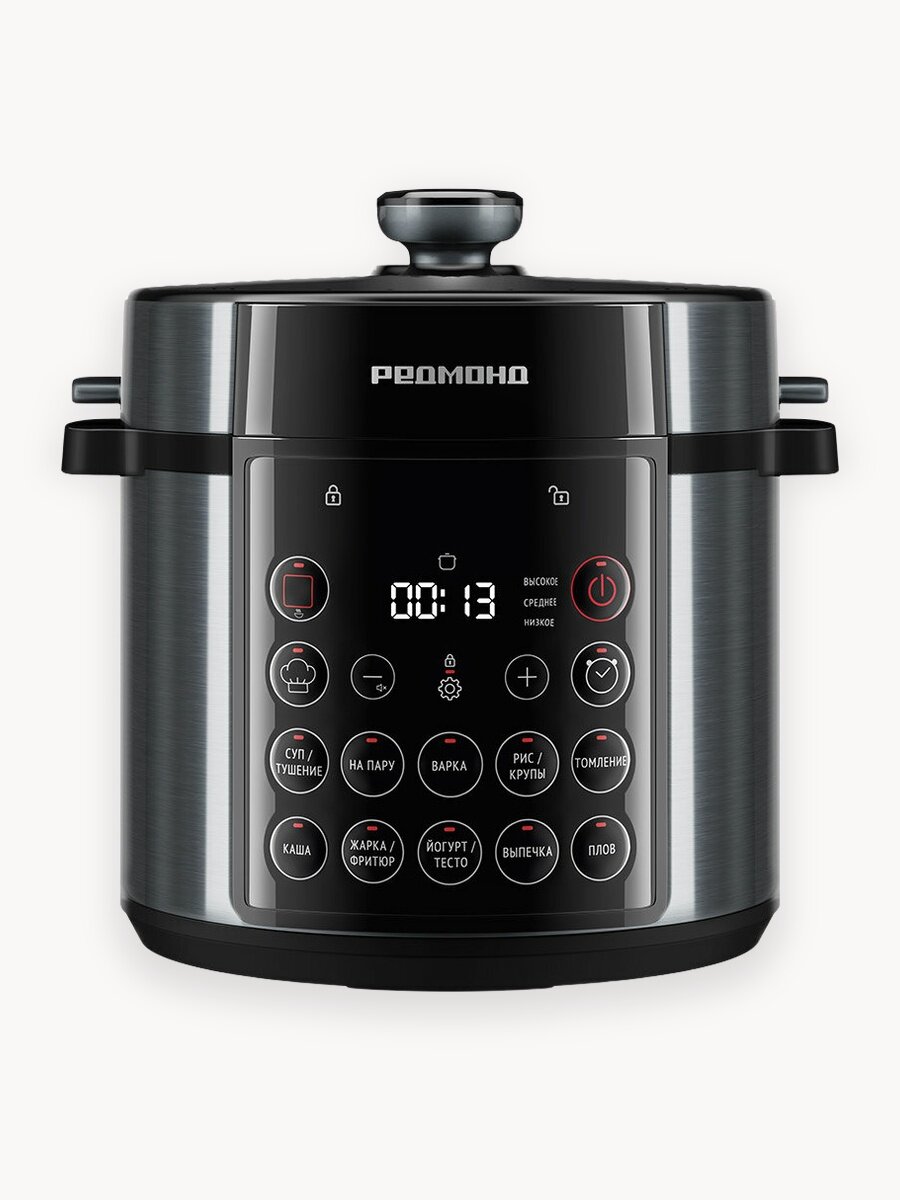 Мультиварка-скороварка редмонд MP113, 12 автопрограмм, антипригарная чаша 5л, съемная крышка, мультиповар, отсрочка 24ч