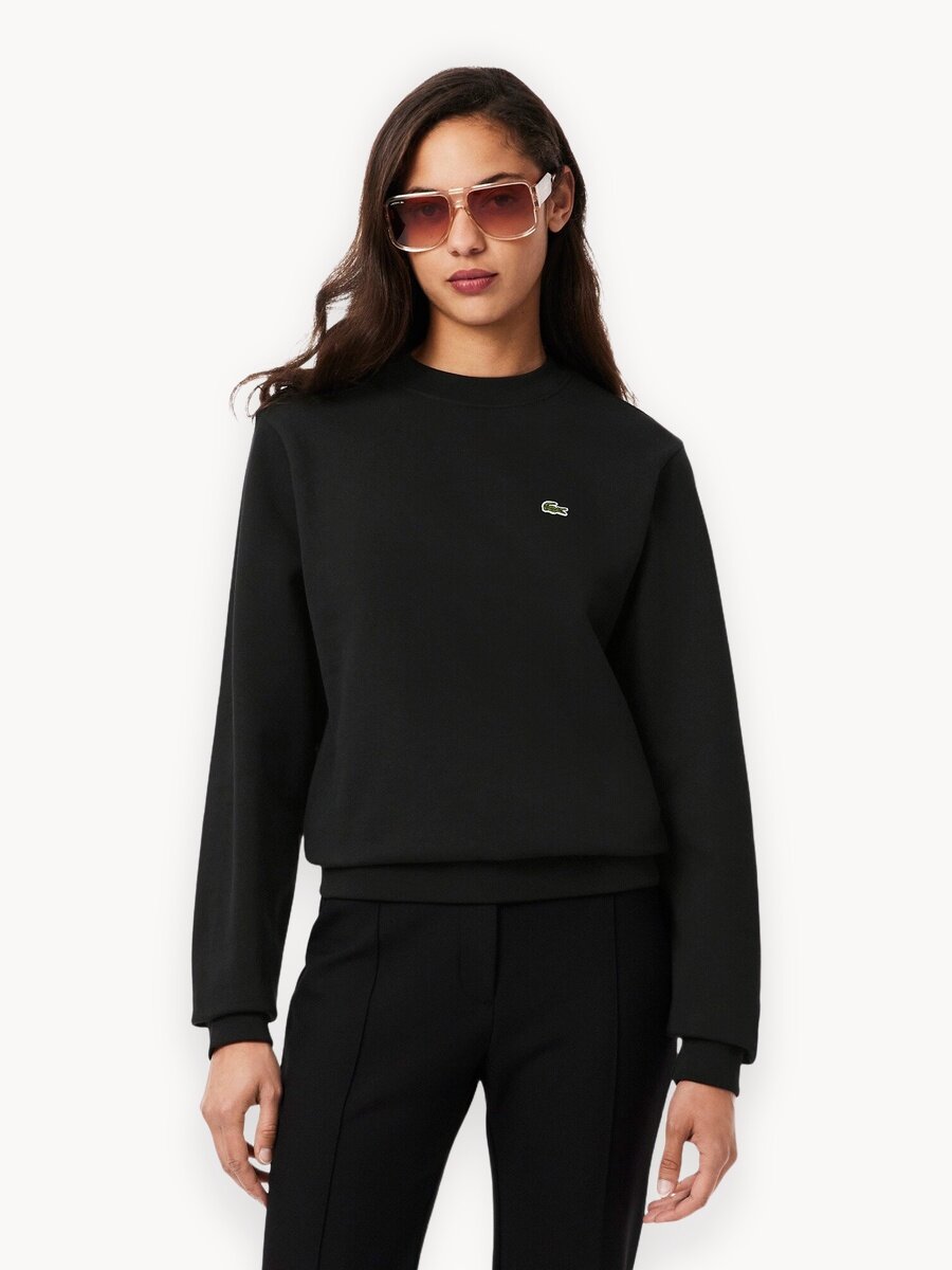 Свитшот LACOSTE, размер 40 EU, , чёрный