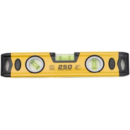 Уровень строительный магнитный Alukomtools АТ-УС253М «Торпедо» 25 см