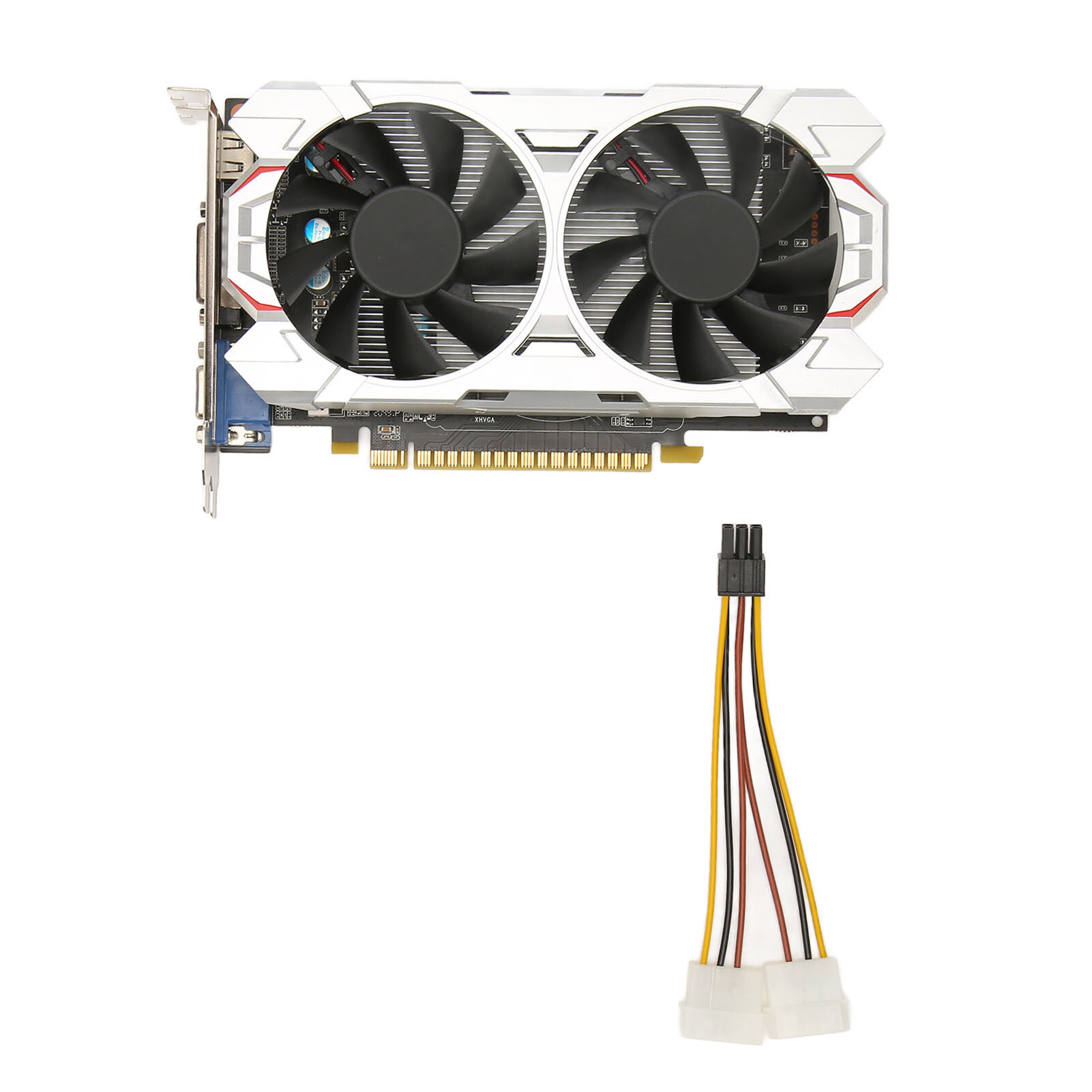 Гиговая видеокарта 4GB DDR5 128 -битная высокоскоростная тихая видеокарта с двойным охлаждением для фанатов для настольного компьютера для GTX1050TI 4GB DDR5 128BIT