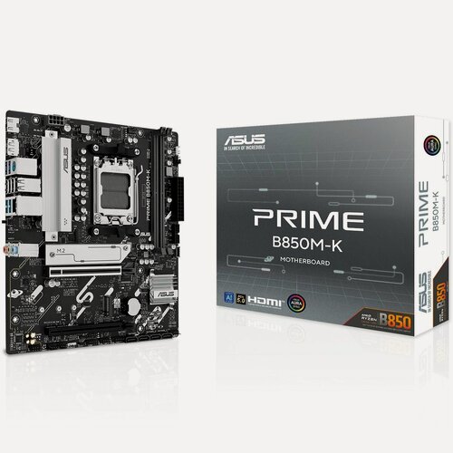 Изображение товара Материнская плата ASUS PRIME B850M-K AM5 (90MB1LV0-M0EAY0) черный, mATX 2хDDR5 DIMM до 128 Гб