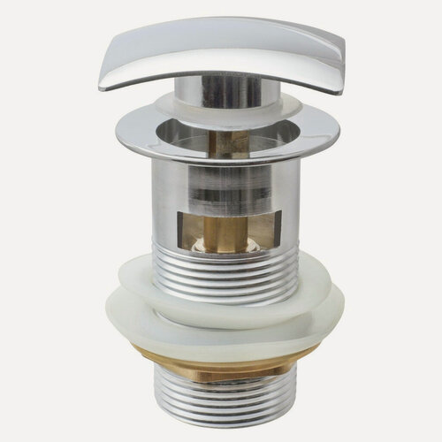 Изображение товара Выпуск для умывальника 1.1/4, системы клик-клак с отверстием для перелива, квадратный