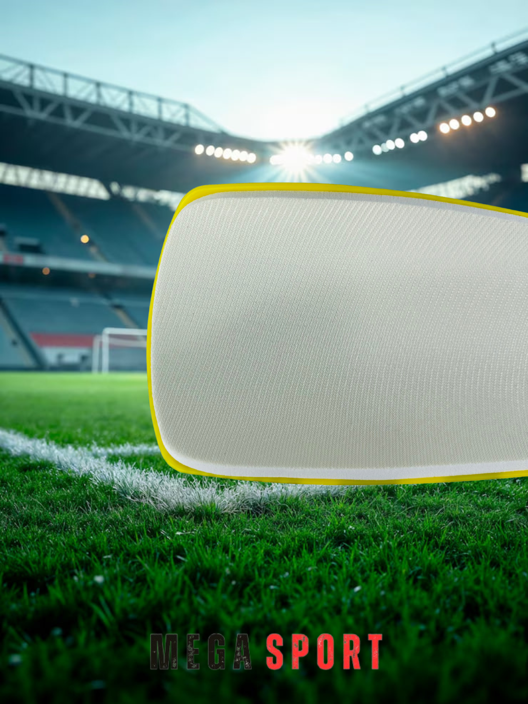 Щитки футбольные, защита голени, ударопрочный пластик, XS/S/M/L, желтые — фото 1