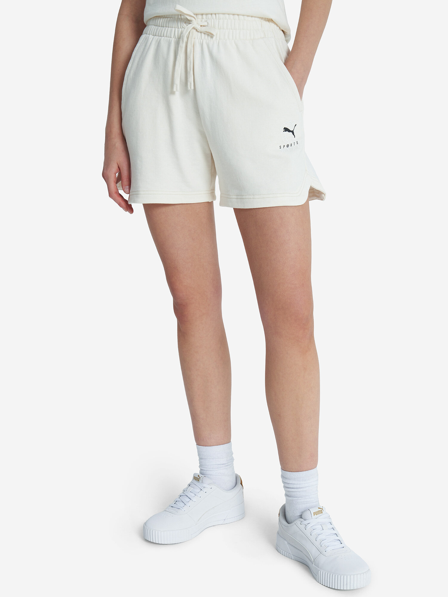Шорты PUMA, размер XS, молочный