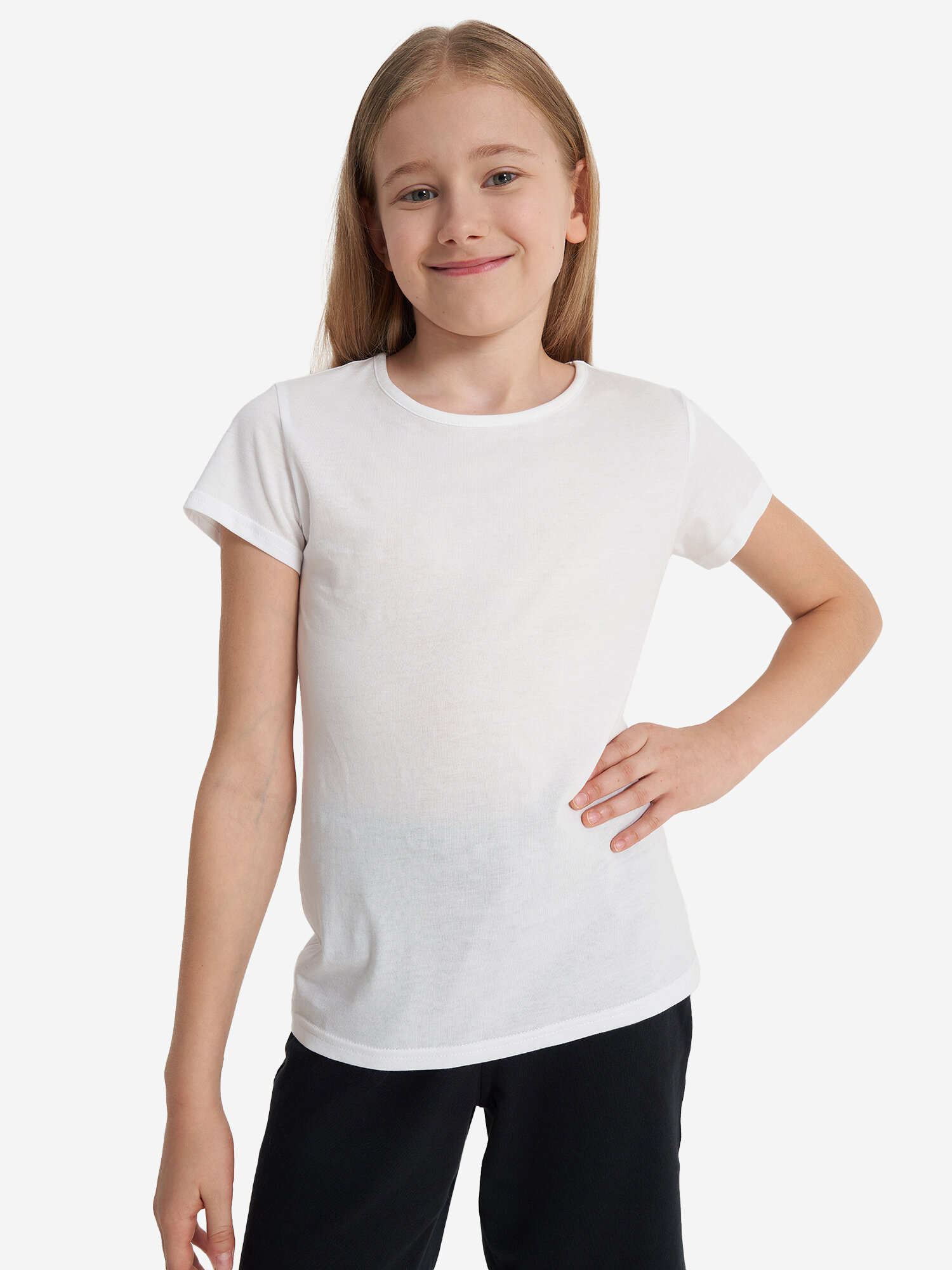 Футболка GSD, размер 134-140, белый — фото 1