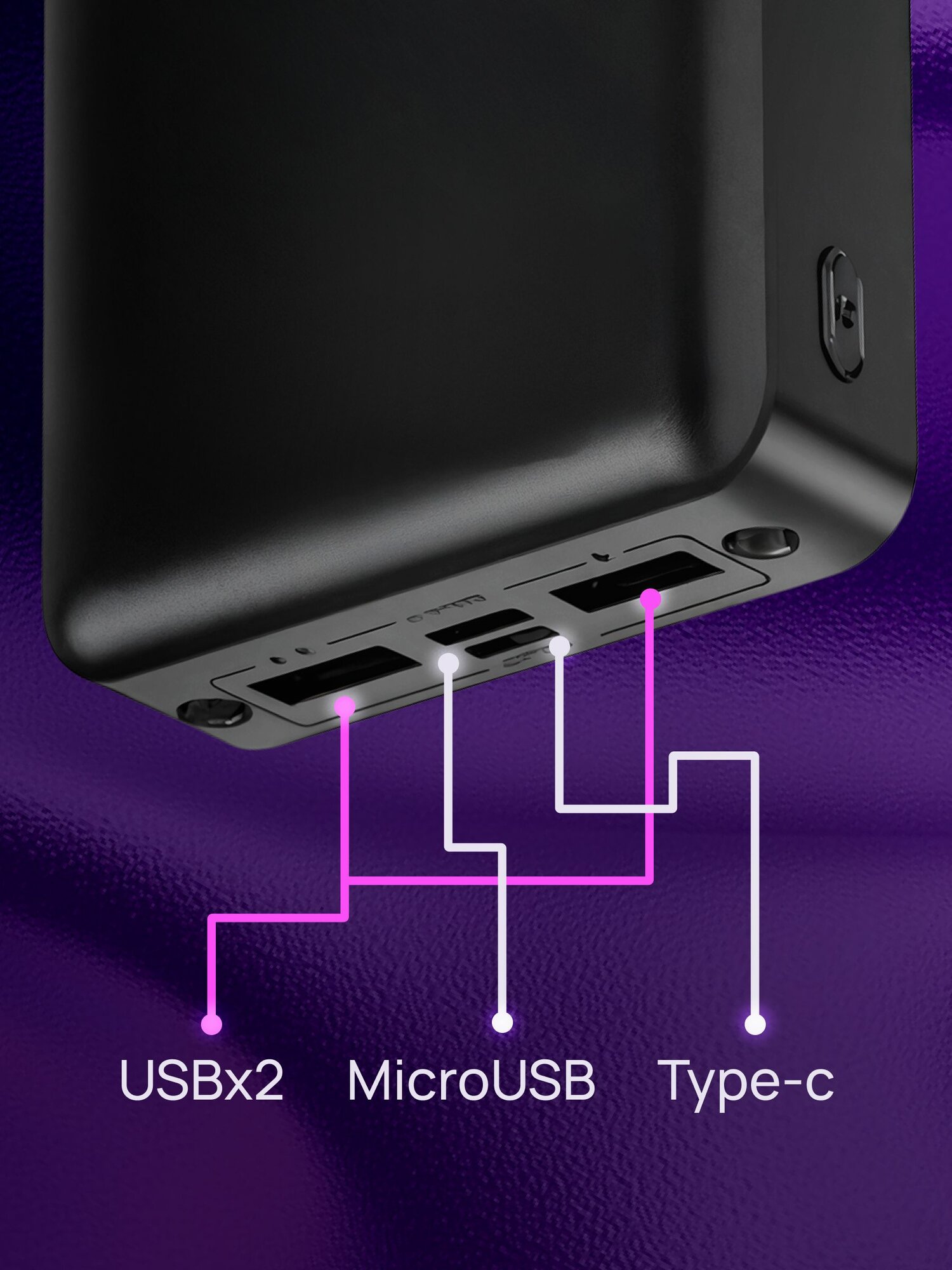 Картинки Внешний портативный аккумулятор 20000 mAh, мощный повербанк с фонариком и дисплеем, powerbank зарядка для телефона
