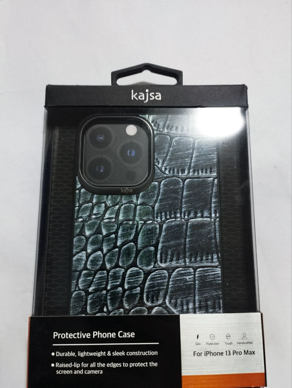 Чехол Kajsa для iPhone 13 Pro Max, натуральная кожа, ударопрочный — фото 1
