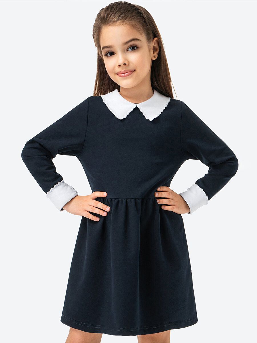 Школьное платье Happyfox размер 146 т.синий