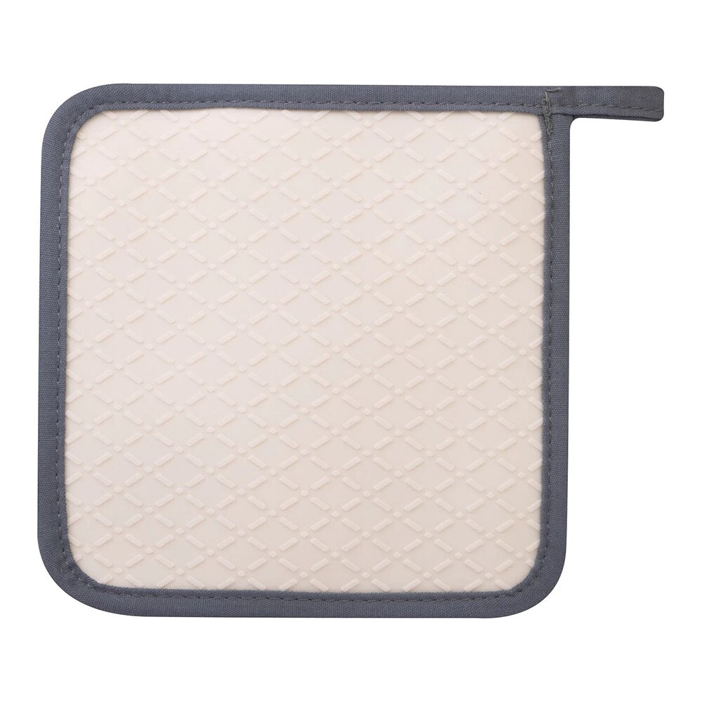 Прихватка-подставка под горячее силикон/хлопок бежевая