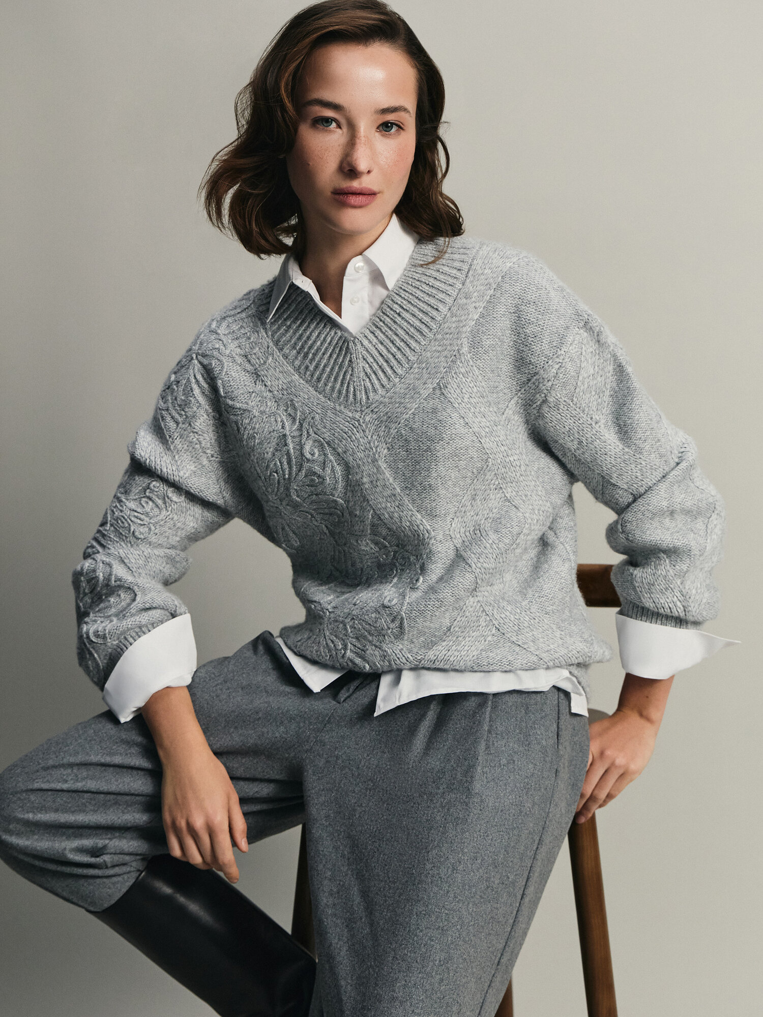 Джемпер Zarina размер L (RU 48) серый