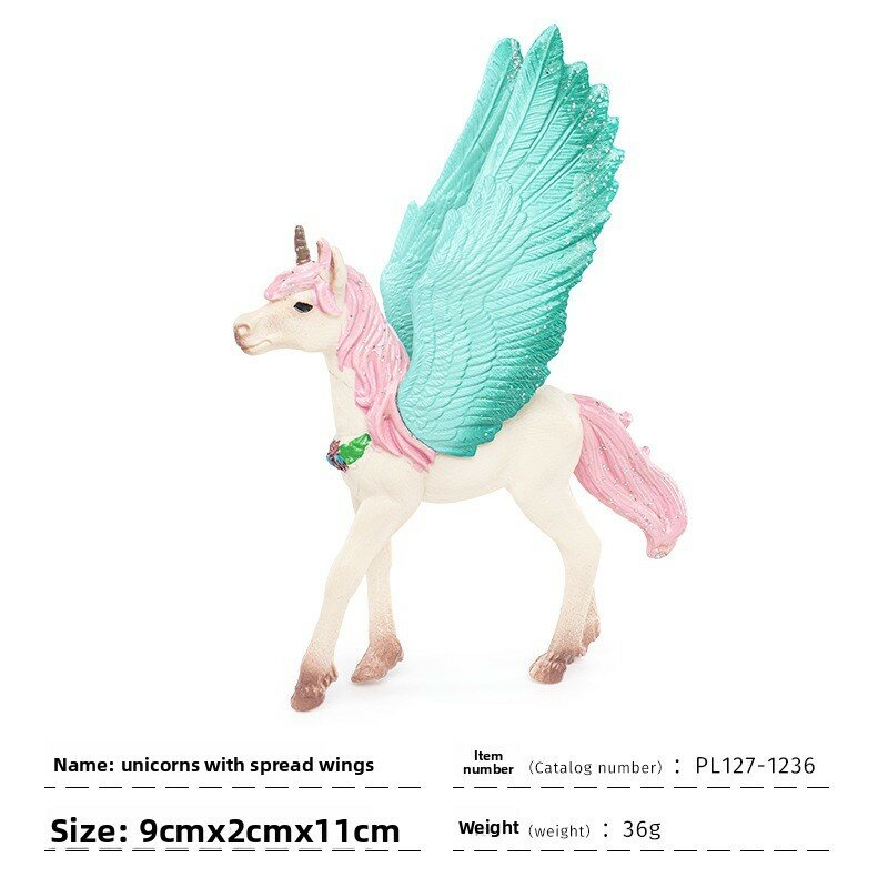 Model room decorated ornament pvc имитированный настольный декор цветной единорог для детей драгоценный камень styled