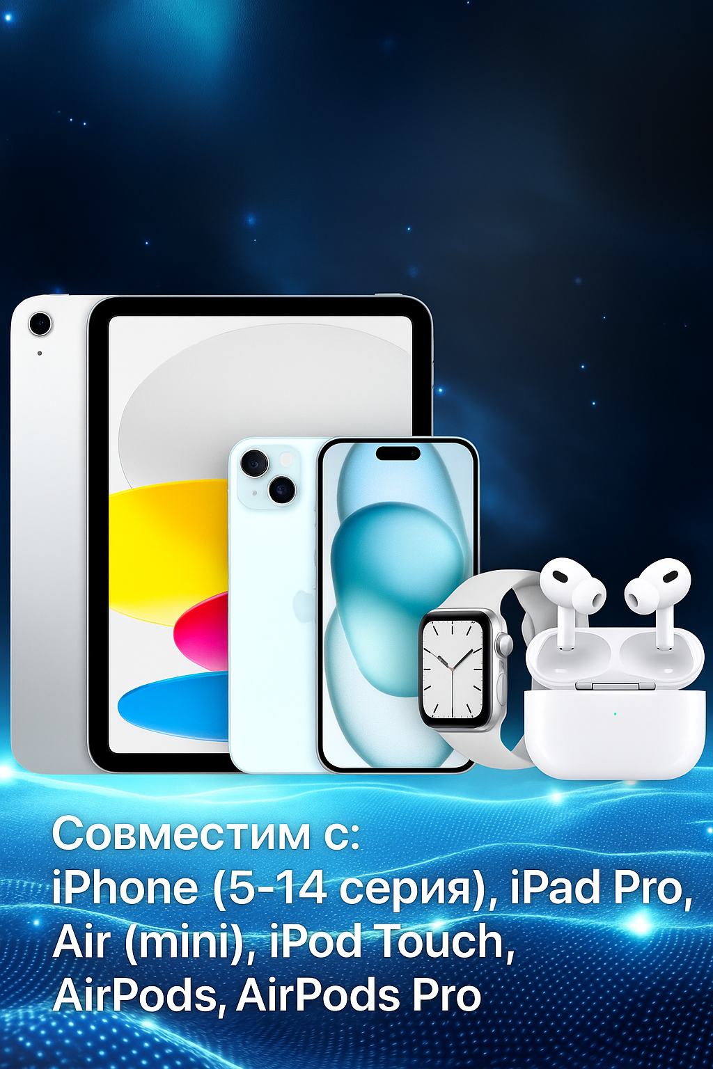 Кабель питания "Lightning - Type-C" для iPhone/iPad/AirPods, 27 W, цвет белый, длина 1 м. — фото 1