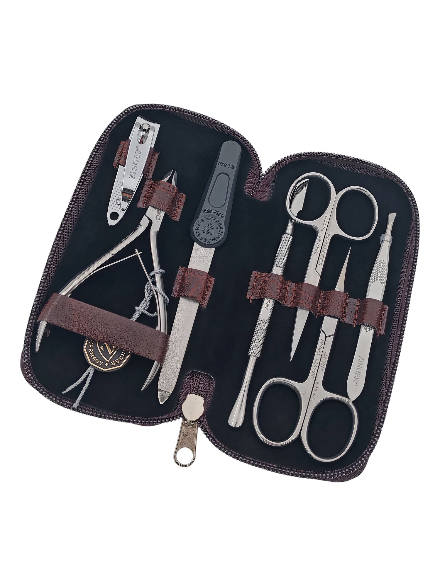 Комплектация маникюрного набора Zinger 7105 из 7 предметов