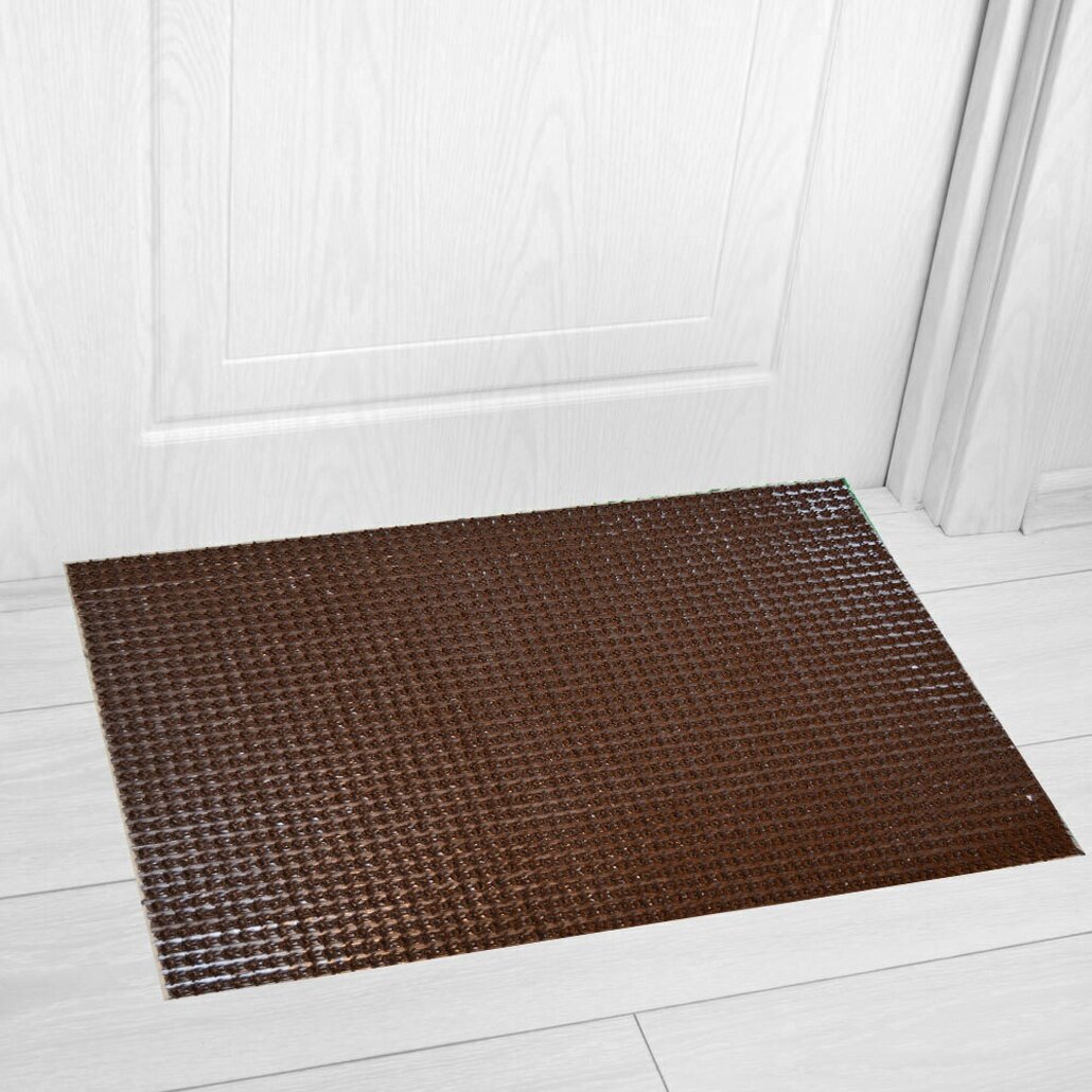 Коврик 45×60см щетинистая поверхность коричневый против скольжения защита пола легко моется