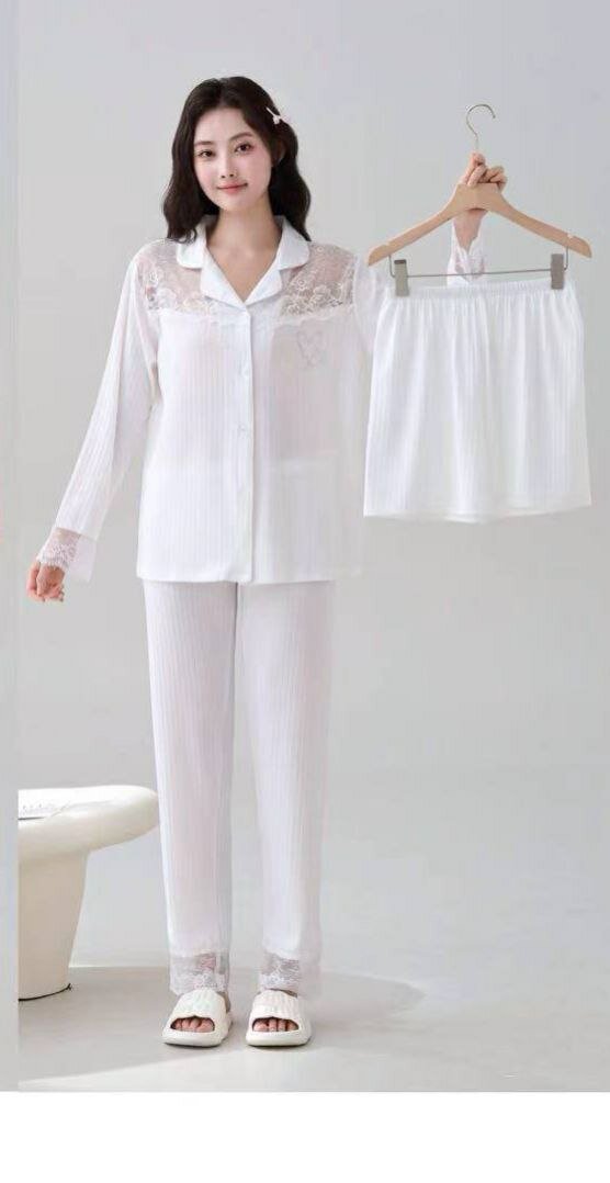 Пижама , размер L, белый — фото 1