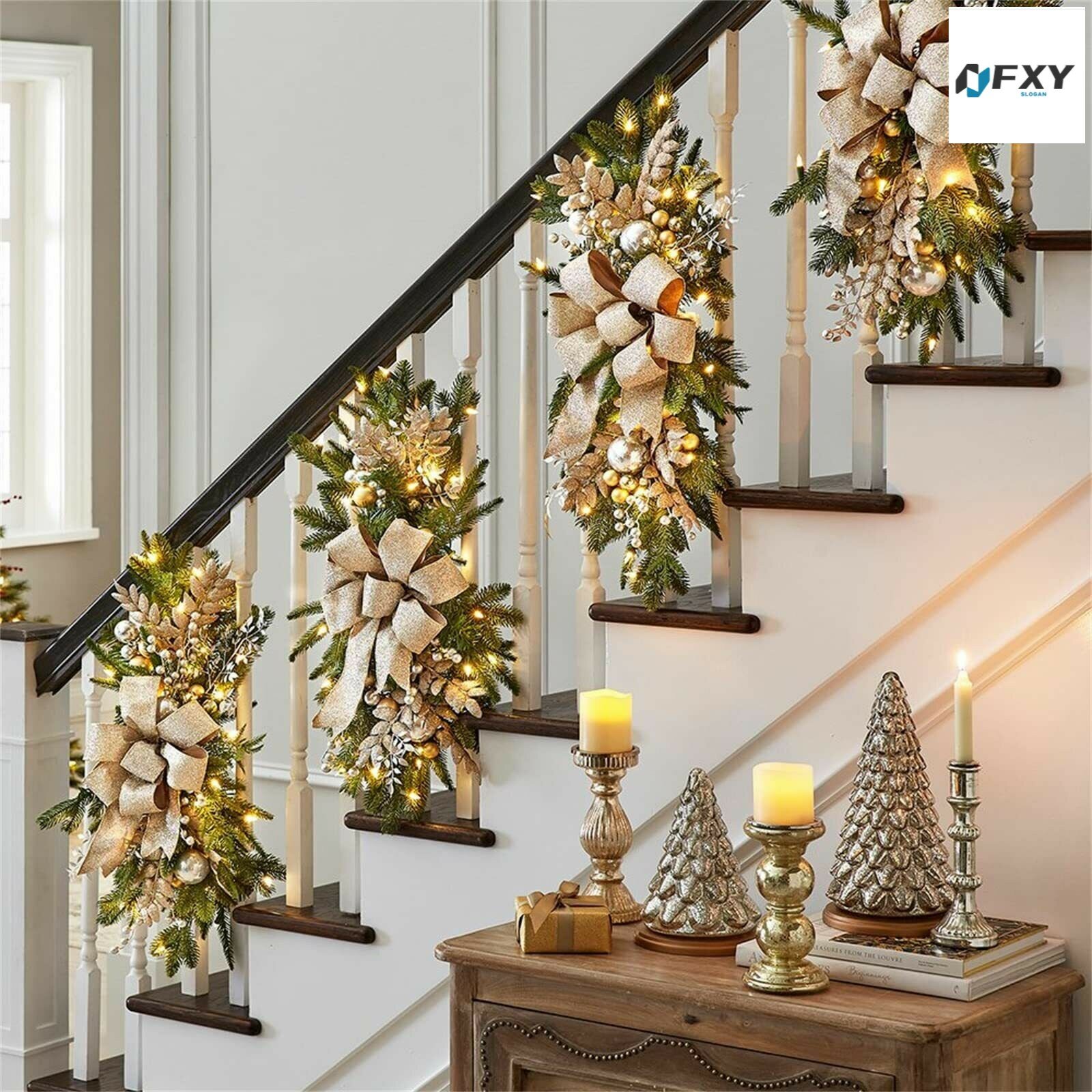 Эксклюзивные рождественские венки 60 см для декора лестниц и дверей