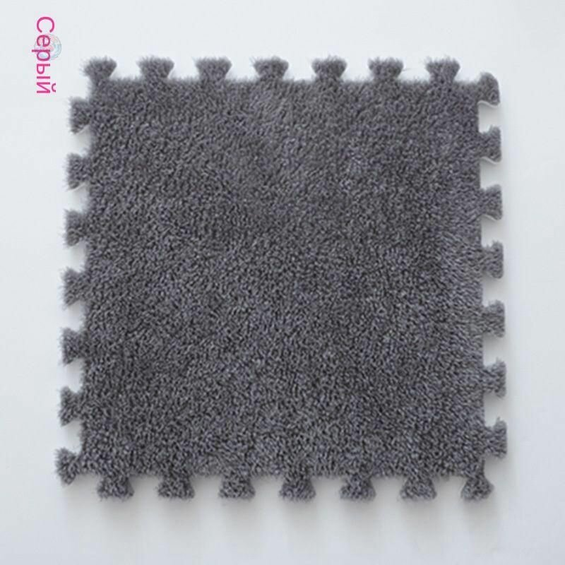 Модульная плитка для пола и стен флокированная ПВХ 300х300 мм 10 штук легкая сборка мягкое покрытие креативный дизайн универсальное решение для дома и офиса