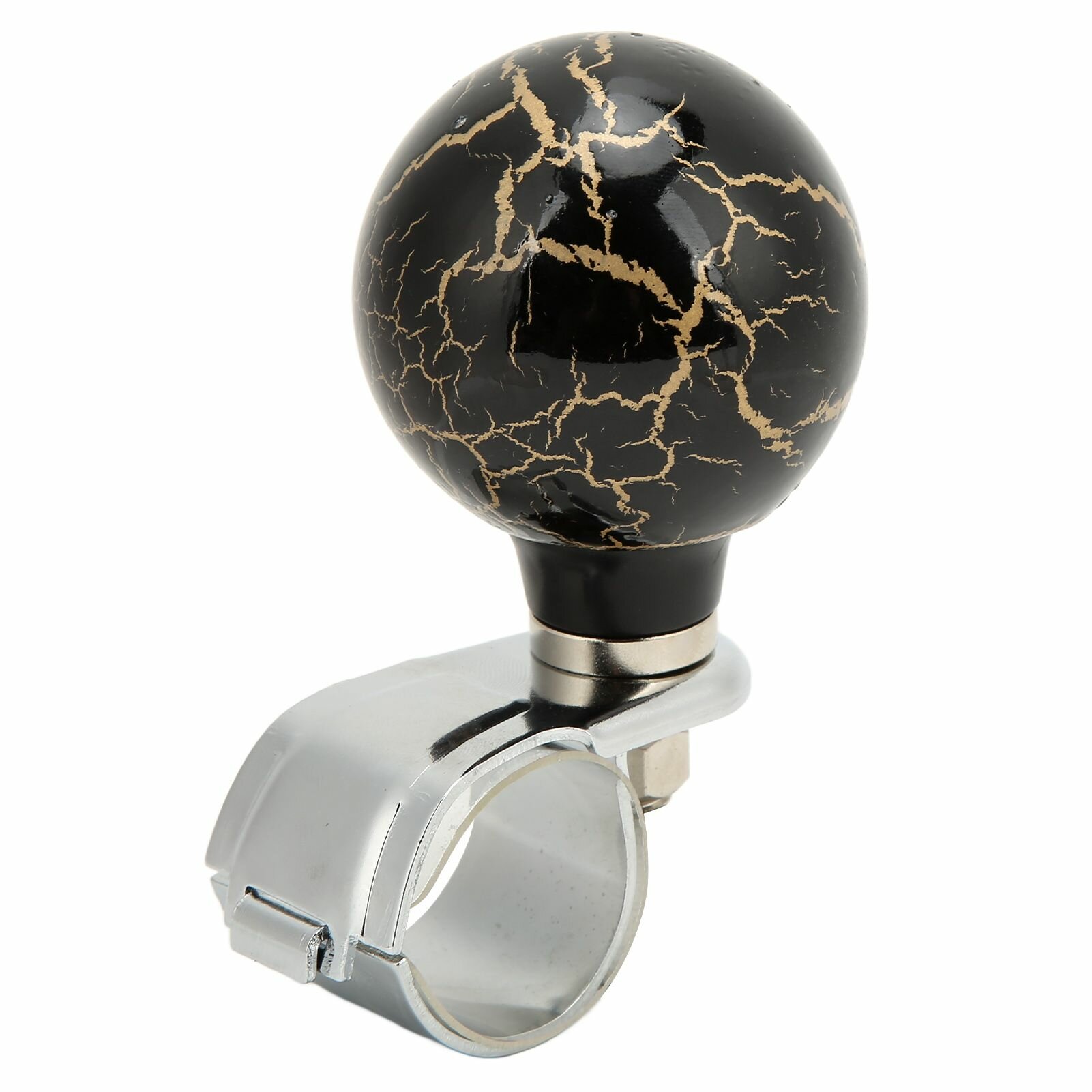 Рулевое колесо с ручкой-кнопкой Power Turning Aid Ball Thunder Style для автомобилей, грузовиков, тракторов, лодок Черный, материал смешанный смола и металл