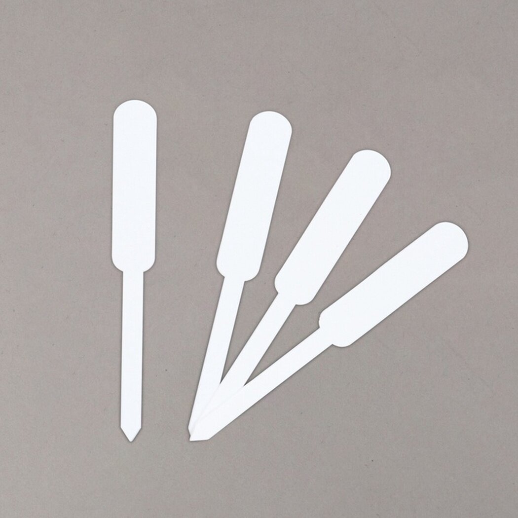 Таблички садовые для маркировки растений 12 см набор 20 шт пластик белые Greengo