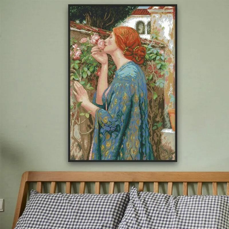 Эксклюзивный комплект для вышивания 11CT на хлопке 40x60 см с полным покрытием, без рамы