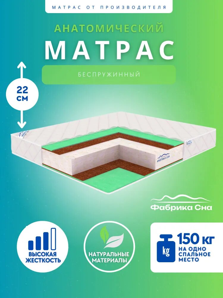 Матрас беспружинный Фабрика Сна Eco Strong Max, 160*200