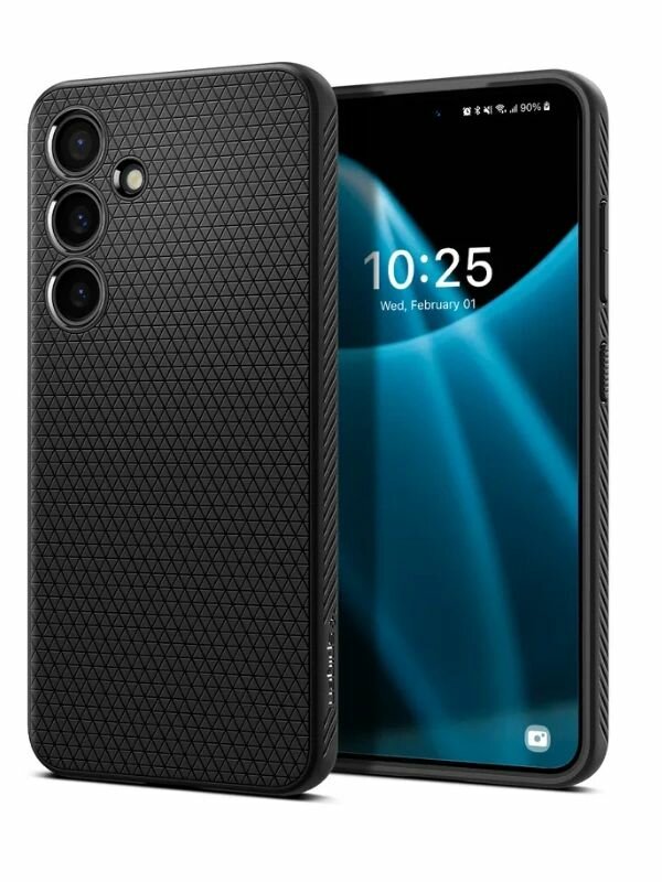 Чехол SPIGEN для Samsung Galaxy S24, Liquid Air, ACS07347, противоударный, с защитой камеры, чёрный