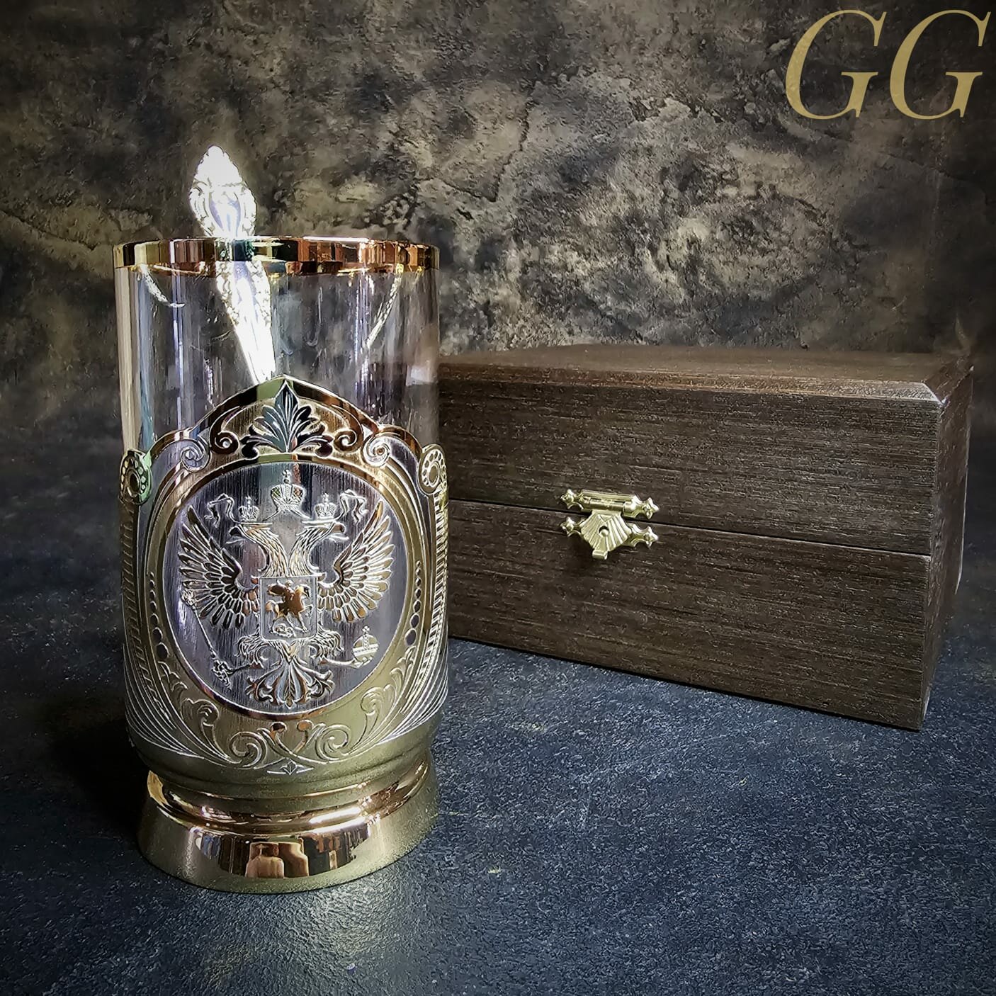 Набор чайный на 1 персону, герб РФ