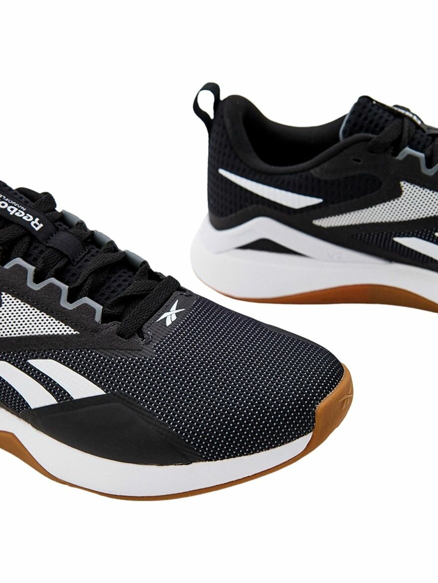 Кроссовки Reebok Nanoflex TR 2, полнота F, размер 8 US, черный/белый — фото 1