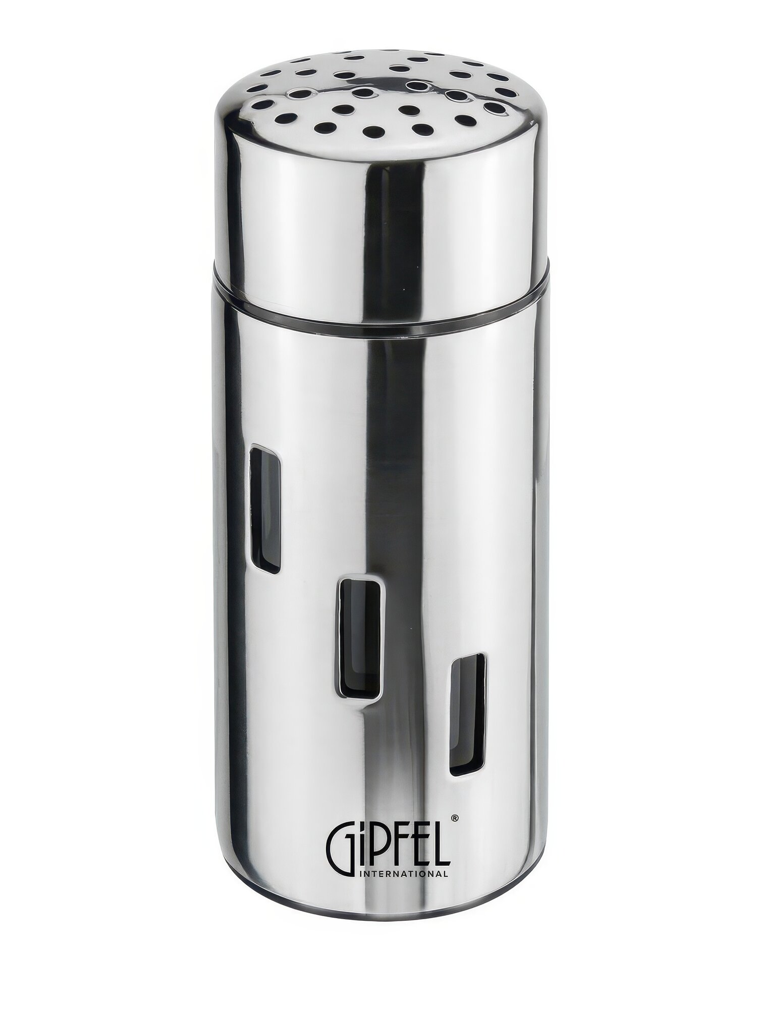 Солонка Gipfel 6293, 13x5 см, нержавеющая сталь, цвет стальной