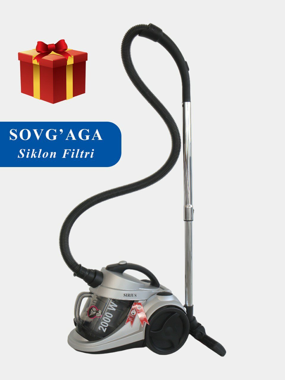 ⭐ SIRIUS 2000W Мощный Циклонный Пылесос (Синий цвет) ⭐Благодаря мощности 2000 Ватт,