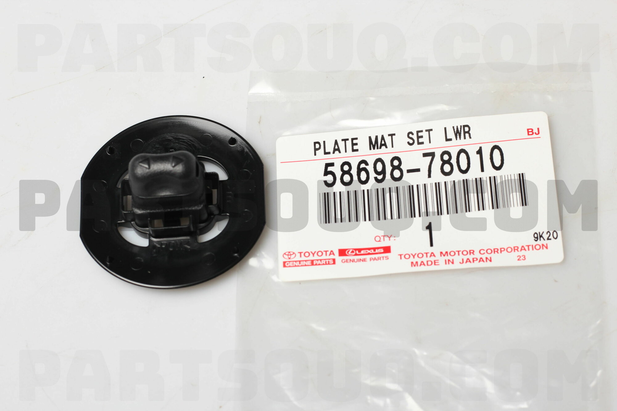 Пистон фиксатор коврика нижняя часть оригинал TOYOTA OEM-номер 5869878010 , 58698-78010 .