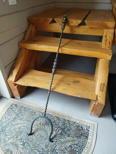 Изображение товара Длинный кованый ухват, античная бронза