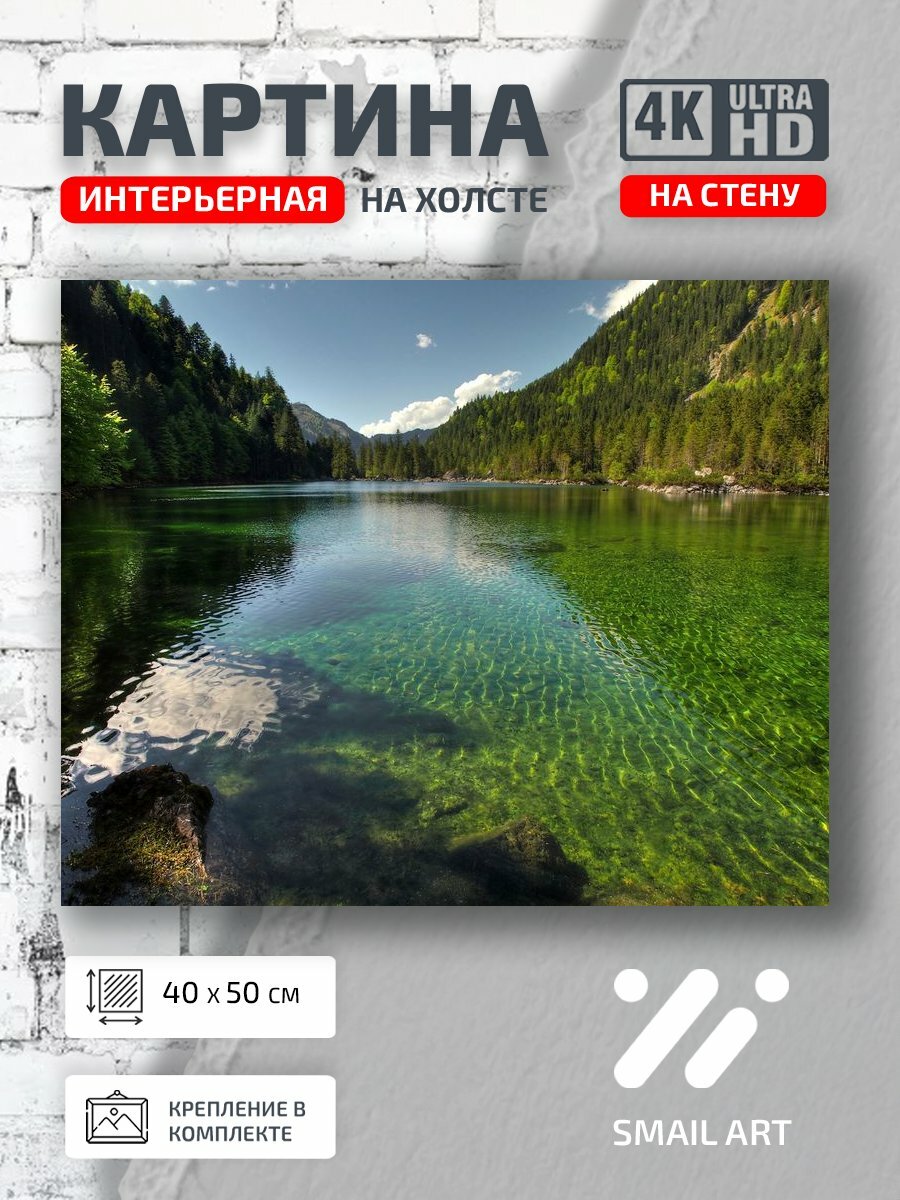 Картина на холсте интерьерная 40 на 50 на стену Горы Landscape для кабинета пейзаж интерьер