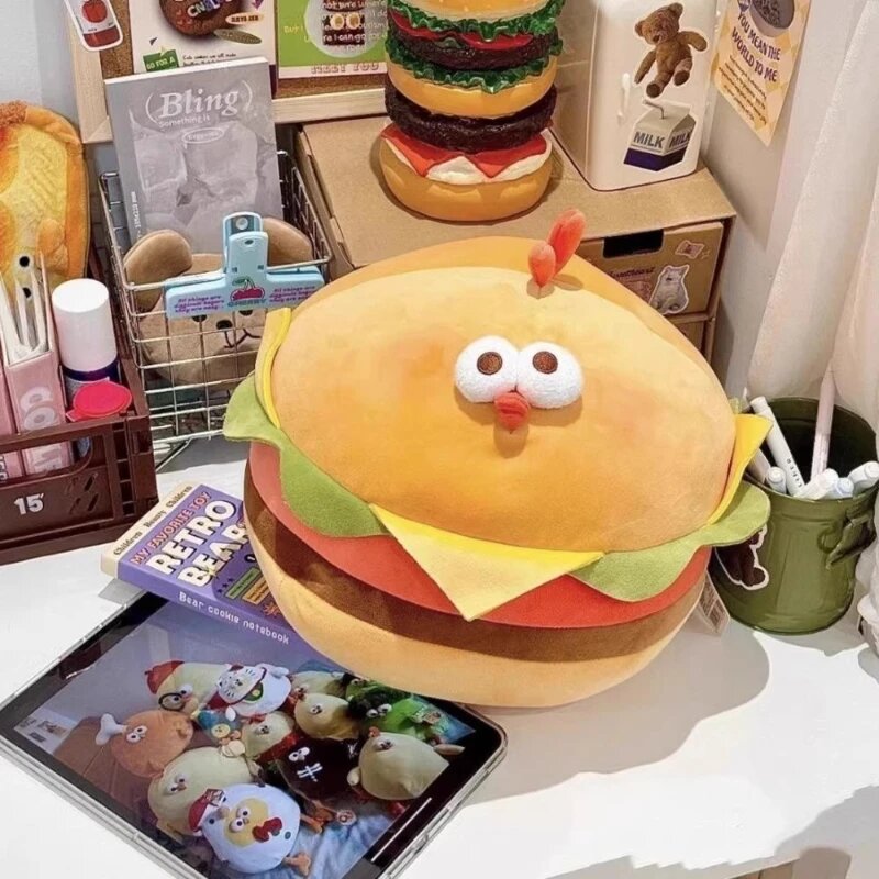 Мягкая игрушка MINISO аниме гамбургер 28cm hamburger